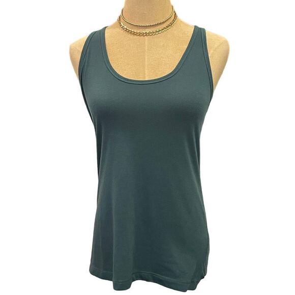 Nike Tops - NIKE Drifit Dark Teal Athleisure Workout Racer Back Tee Tank Top Women's size S